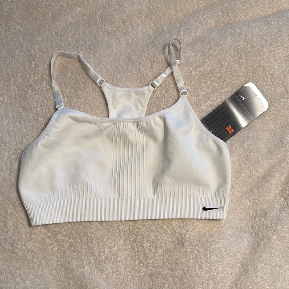 Nike White Sports Bra
